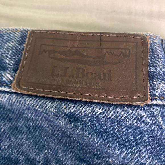 LL Bean Relaxed Fit Double L Fleece Lined Straight Leg Jeans 18 Petite Cotton - Picture 15 of 16